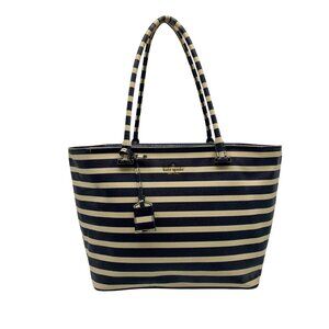 Kate Spade Cedar Street Offshore Blue & Ivory French Striped Harmony Tote